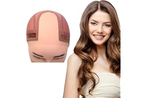 XIUSHUMYI Lace Wig Grip Band Caps Built in Velvet Adjustable Wig Grip Cap For Glueless And Part for Seamless Transition,2 in 1 Grip Band Non Slip Wig Cap for Lace Wigs (Light brown)