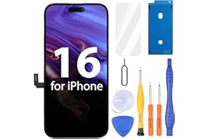 Ayake for iPhone 16 Screen Replacement, 6.1 inch FHD LCD Display and Touch Digitizer Screen, True Tone Programmable, Face ID Remains (for A3287, A3081, A3286, A3288)