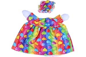 Summer Porch Goose Outfit, Cute Dots Skirt Costume with Hat for Outdoor Yard Decor, Weather - Resistant Fabric Goose Clothing
