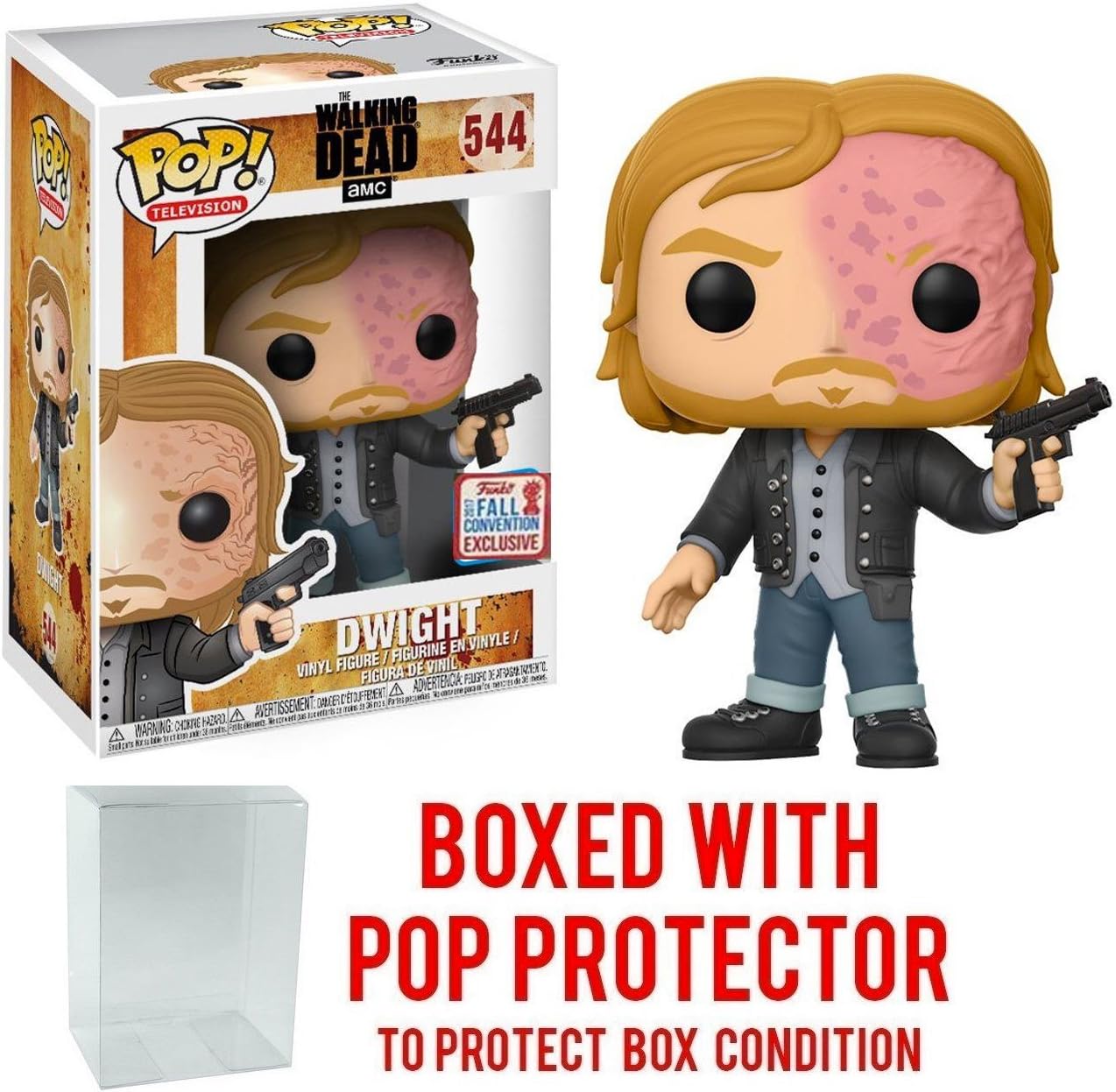 Funko Pop! Television #544 The Walking Dead Dwight (2017 Fall Convention Exclusive) + Pop Protector