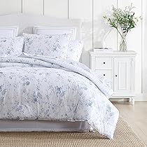 Laura Ashley- Queen Comforter Set, Reversible Cotton Bedding with