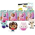 DreamWorks Gabby's Dollhouse Mini Figures 4 Pack - Gabby's Dollhouse Toy Bundle with 4 Cupcake Topper Figurines Including Gabby and More Plus Bonus Stickers | Gabby's Dollhouse Party Supplies