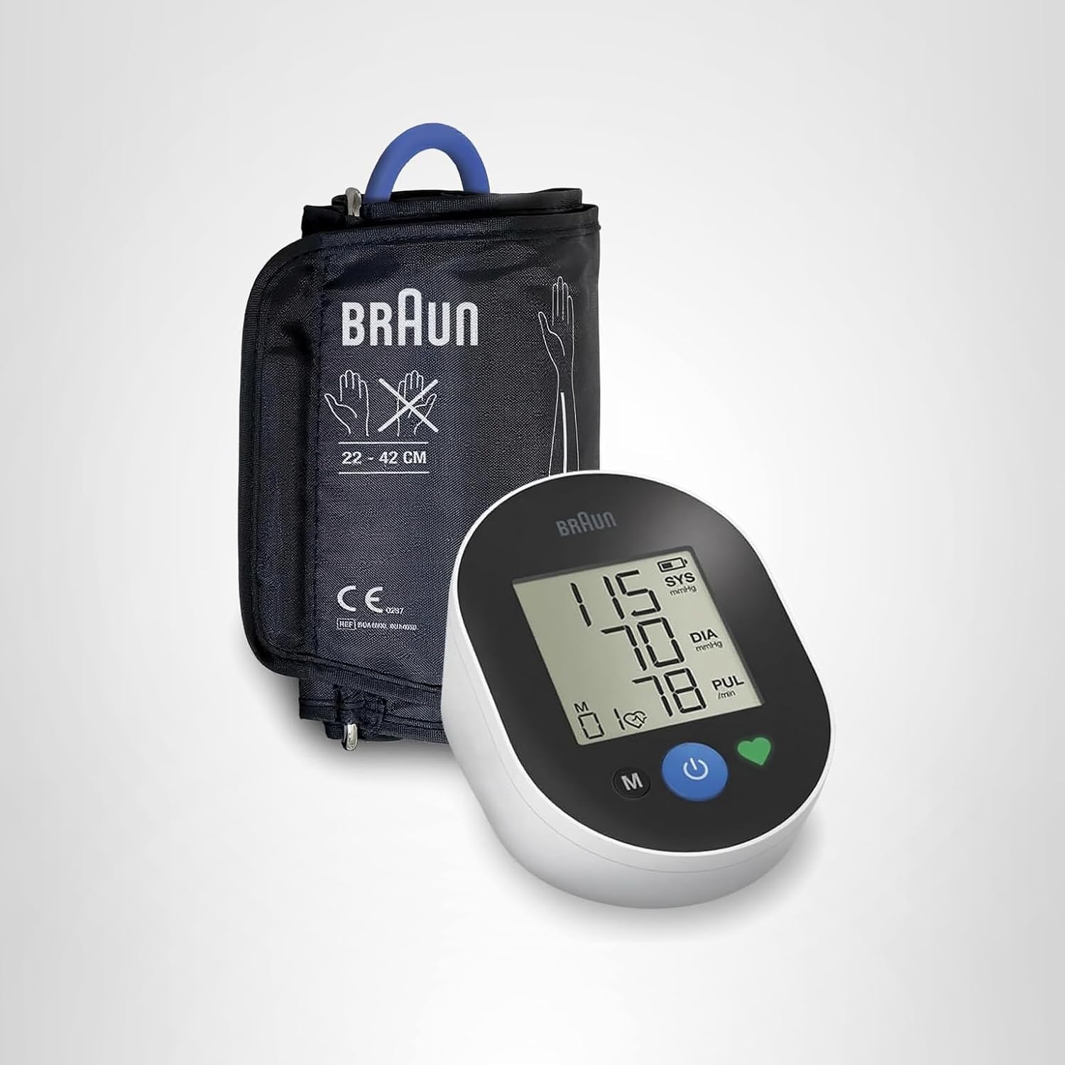 Photo 1 of Braun ExactFit™ 2 Blood Pressure Monitors for Home Use - Accurate Blood Pressure Machine, Color-Coded Results, Large Display BP Monitor, Universal Upper Arm BP Cuff, 30 Memory Slots