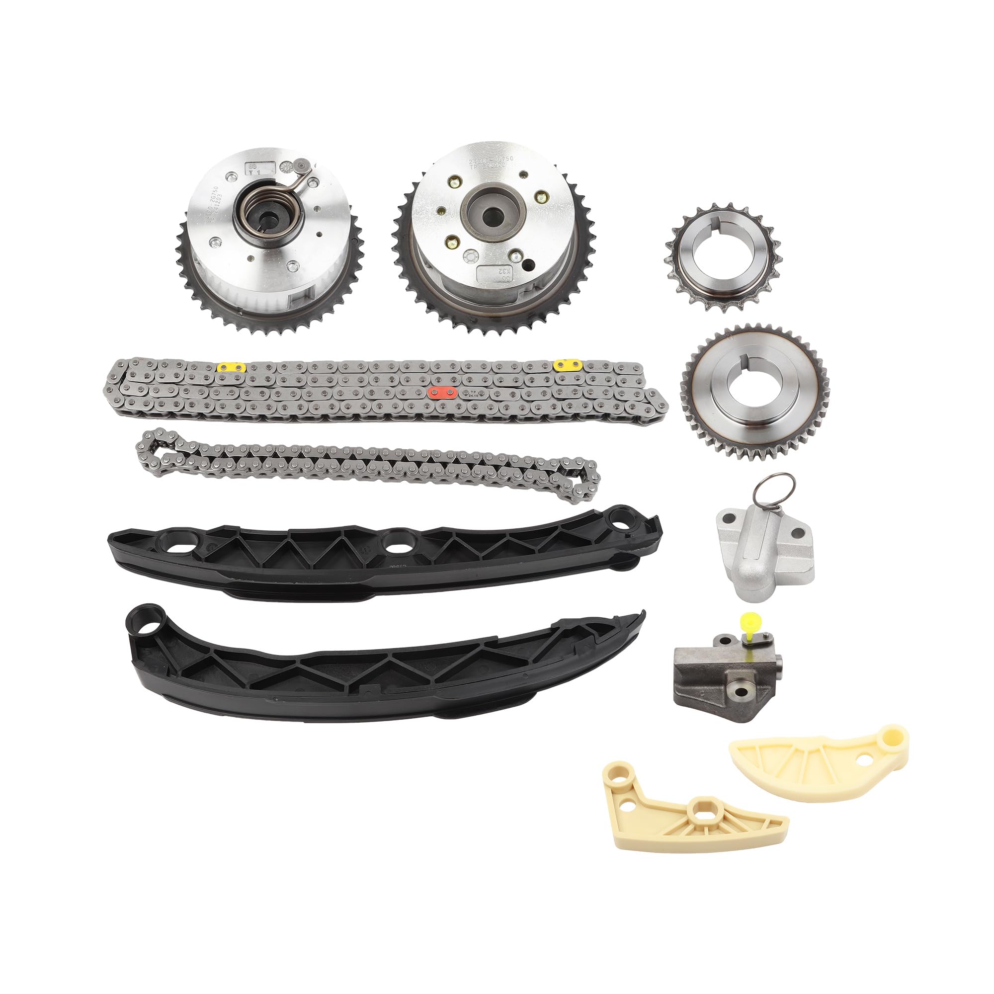 Photo 1 of Wahparts 24321-2G111 Timing Chain Kit w/VVT Gear Compatible with 2011-2019 Hyundai Sonata SantaFe Sport Kia Optima Sorento Sportage 2.4L 2.0L L4 24350-2G750 24322-2G350