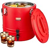 VEVOR Insulated Beverage Dispenser, 8 Gal/30.3L Thermal Hot and Cold Drink Server Dispenser with Spigot, Food-Grade Cooler Jug with 304 Stainless Steel Interior, for Tea Coffee Restaurant Outdoor
