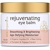 USDA Organic Eye Moisturizer Cream - Rejuvenating and Nourishing Age Defying Balm - Natural Ingredients for Sensitive Skin with Jojoba Oil, Argan Oil for Puffiness, Fine Lines Plus More