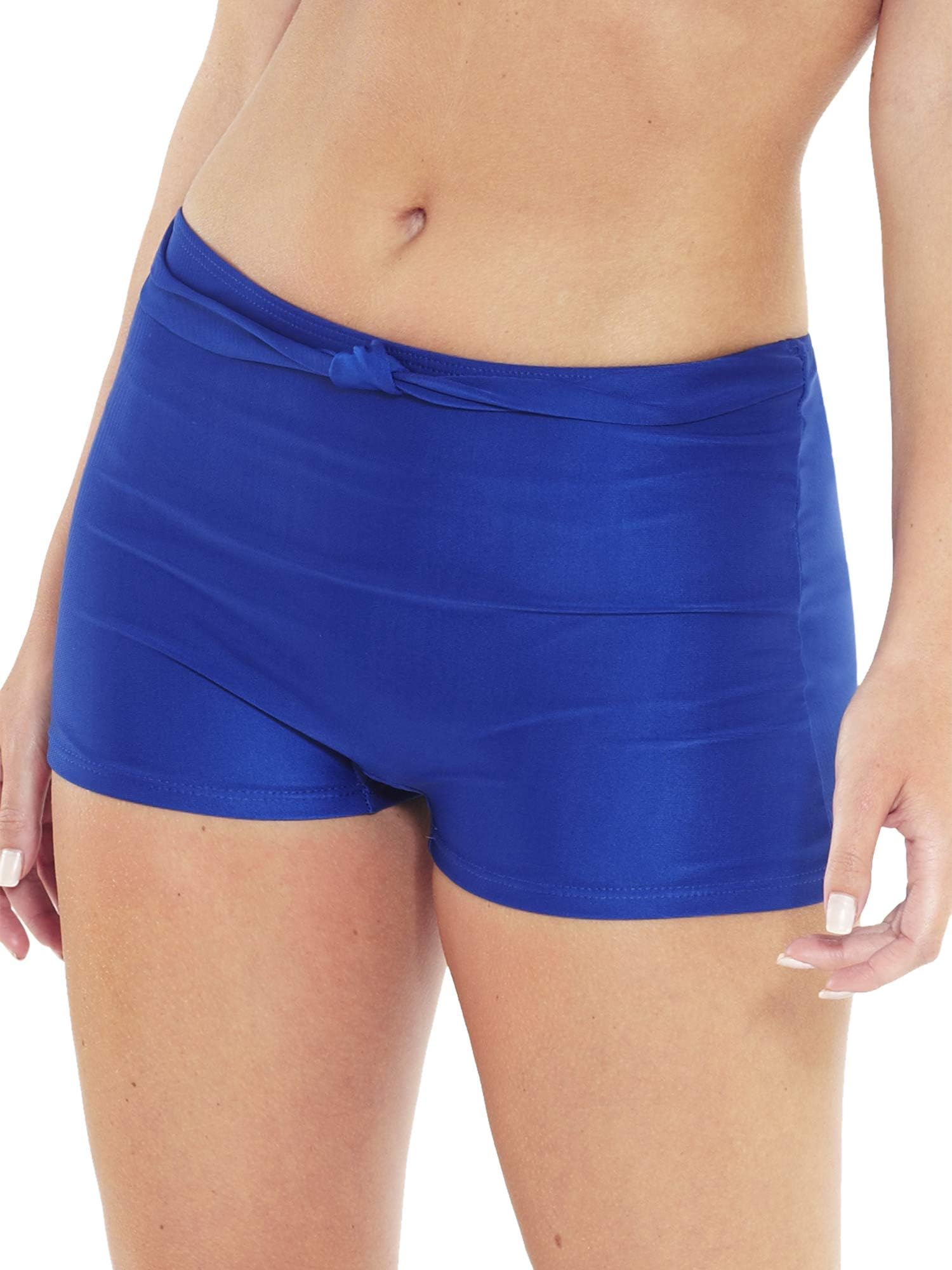 Scuba Women's Mix & Match Twist Front Swimming Beach Boy Style Shorts Bottoms