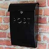 Maison & White Wall Mounted Post Box Glossy Finish Galvanised Steel Lockable view 6