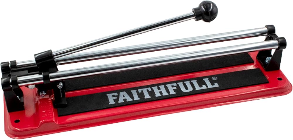 Faithfull 300mm Tile Cutter Manual Dual Rail Wall Floor Quarry Tiles 10mm