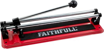 Faithfull 300mm Tile Cutter Manual Dual Rail Wall Floor Quarry Tiles 10mm