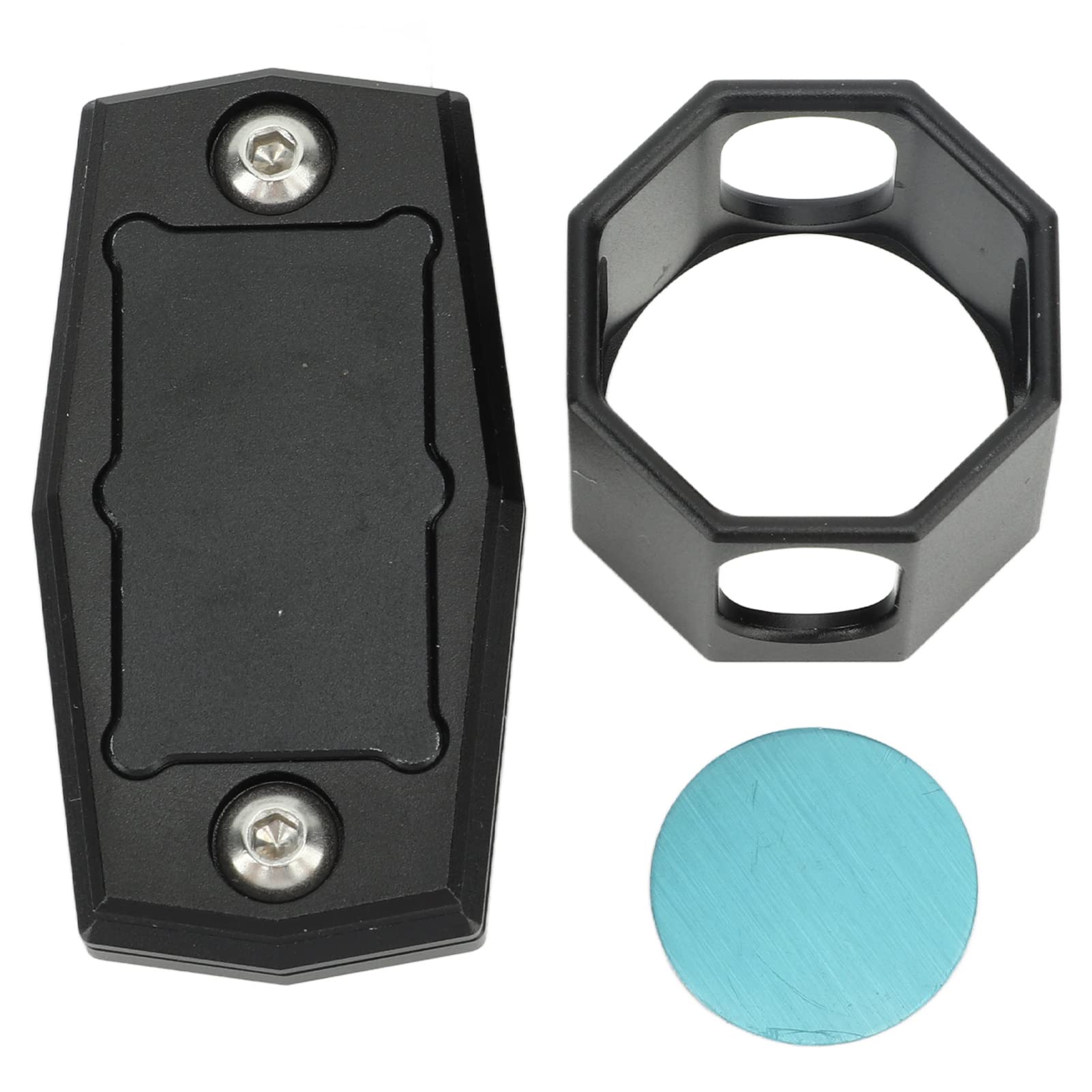 SUNGOOYUE Aluminum Alloy Octagonal Billiard Pool Cue Chalk Holder, Octagonal Pool Cue Chalk Holde,with Clip Billiard Snooker Accessory Black ?