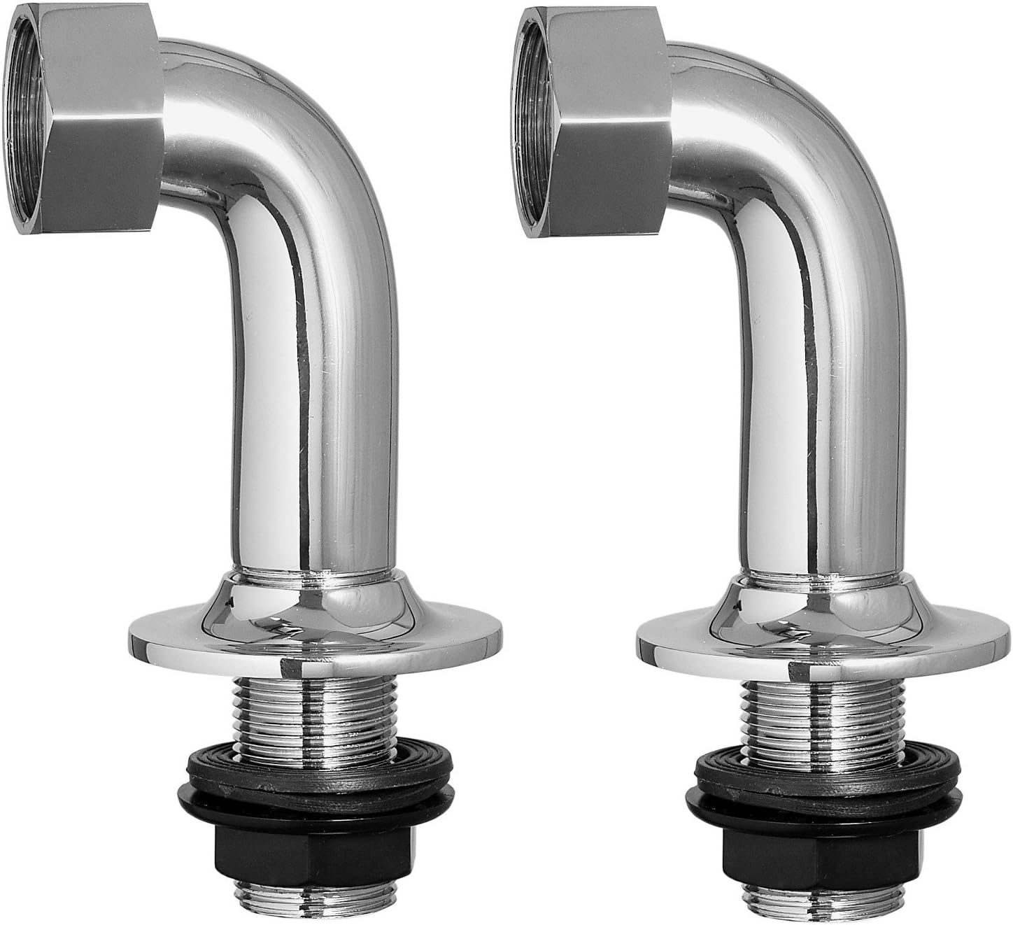 ENKI P04 Angled Connector Adaptors Decorative Plates Wallmount Taps 3/4" to 1/2"