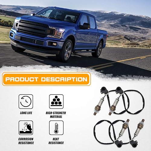 New Set of 4pcs O2 Oxygen Sensor Durable Portable Convenient High Quality Front