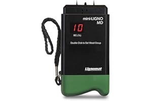 Lignomat Mini-Ligno MD - Pin Moisture Meter - Humidity Detection & Wood Moisture Meter for Wall, Home Construction, Water Damage - Made for Hobbyist Woodworkers - Easy to Use, Reliable, and Durable