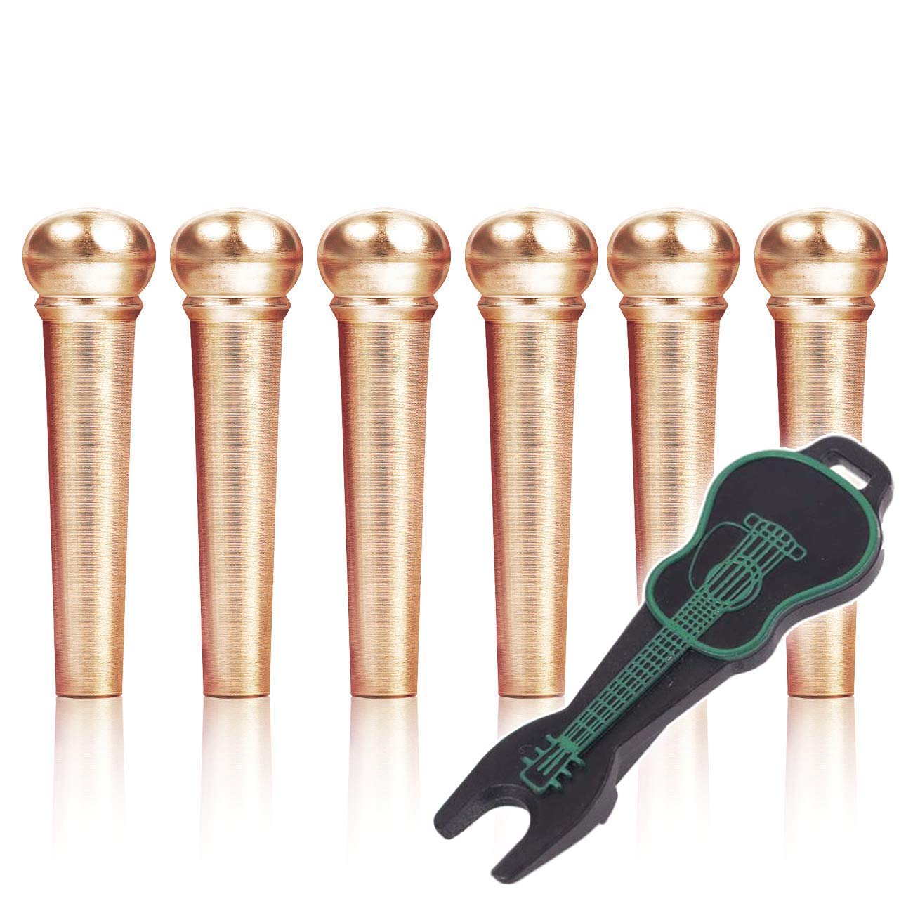 factus ブリッジピン アコギ ギター 用 エンドピン 真鍮 ブラス 【ピン抜き＆取扱説明書付き】 (1.丸形ヘッド)商品画像