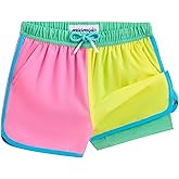 maamgic Boys Swim Trunks with Compression Liner Vintage Swim Shorts Toddler Swimsuit