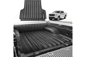 TripleAliners Truck Bed Mat Compatible with 2022 2023 2024 Nissan Frontier Accessories Crew Cab 5FT Bed Mat Perfectly Flush All Weather Protection TPE Heavy Duty Pickup Bed Liner Cargo Mats