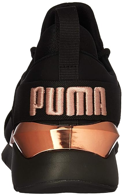 puma women's muse wn's sneaker black rose gold
