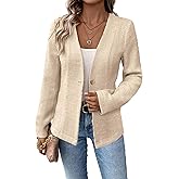 Mina Self Long Tweed Blazer Jacket for Women 2024 Fall Winter Warm Cardigan Open Front Slim Fitted Fashion Casual Work Suit
