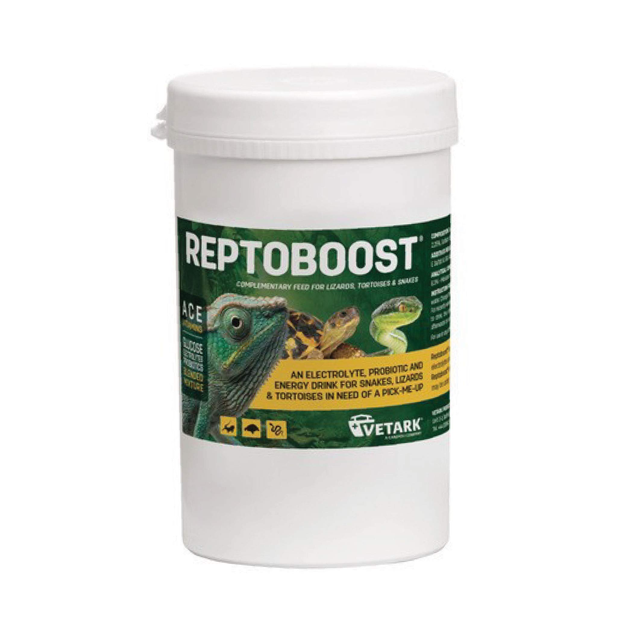 Vetark Reptoboost Power | Electrolyte & Probiotic boost for reptiles & Tortoise | Supports recovery following hibernation | Easy to give | 300g powder