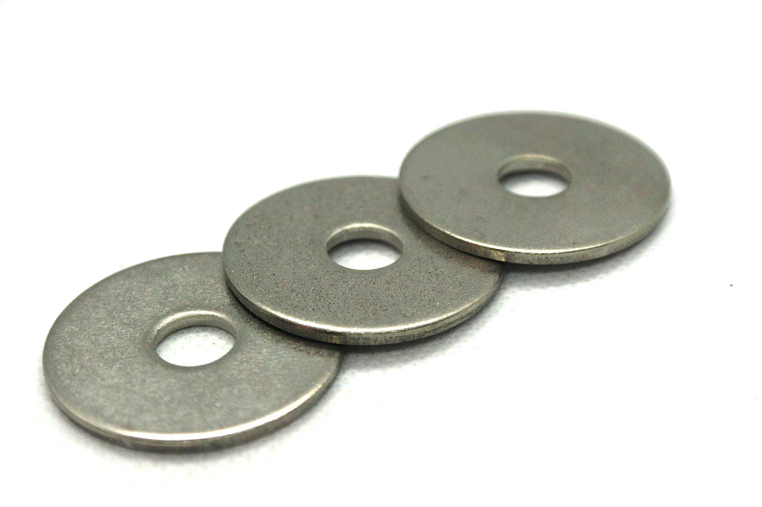 Penny Washers M10, 10.5mm inner D x 40mm overall Dx 2.4mm Thick DIN9021 Extra Large fenders A2 Stainless Steel (Pack of 10)