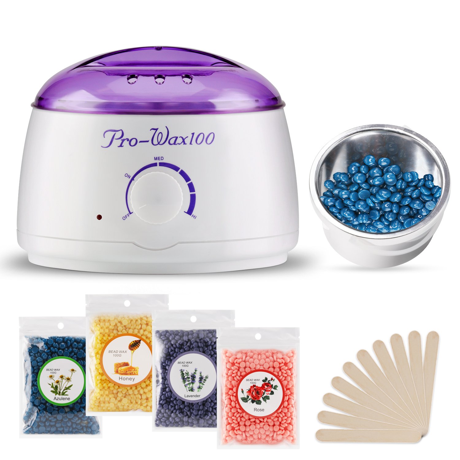 Buy Fiery Youth Hair Removal Hot Wax Warmer Waxing Kit Wax Melts