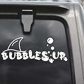Aolamegs 7" Bubbles Up Car Decal - 2 Pack Vinyl Windows Stickers, Weatherproof Transfer Decals for Laptop/Car/Truck/Window/Bumper