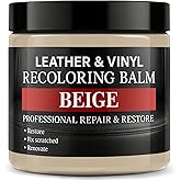 Laxmorph Leather Color Restorer, Recoloring Balm, Scratch Remover, Dye, Paint, Repair Kit for Furniture, Couches, Car Seats, Shoes, Bags, Beige