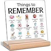 Things to Remember Acrylic Plaque Sign, Therapy Office School Counselling Office Gifts for Counselor, Psychologist, Therapist, Inspirational Anxiety Relief Mental Health Gifts for Teachers, Students