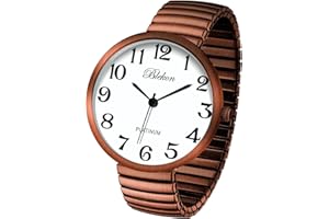Blekon Collections New Super Large Face Stretch Band Japanese Movement PC21J Fashion Watch