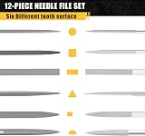 TARIST 12Pcs Needle File Set with Tool Bag – 6 Jeweler Files & 6 Steel Files view 7