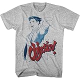 Ace Attorney Gaming Objection Adult Short Sleeve T Shirt