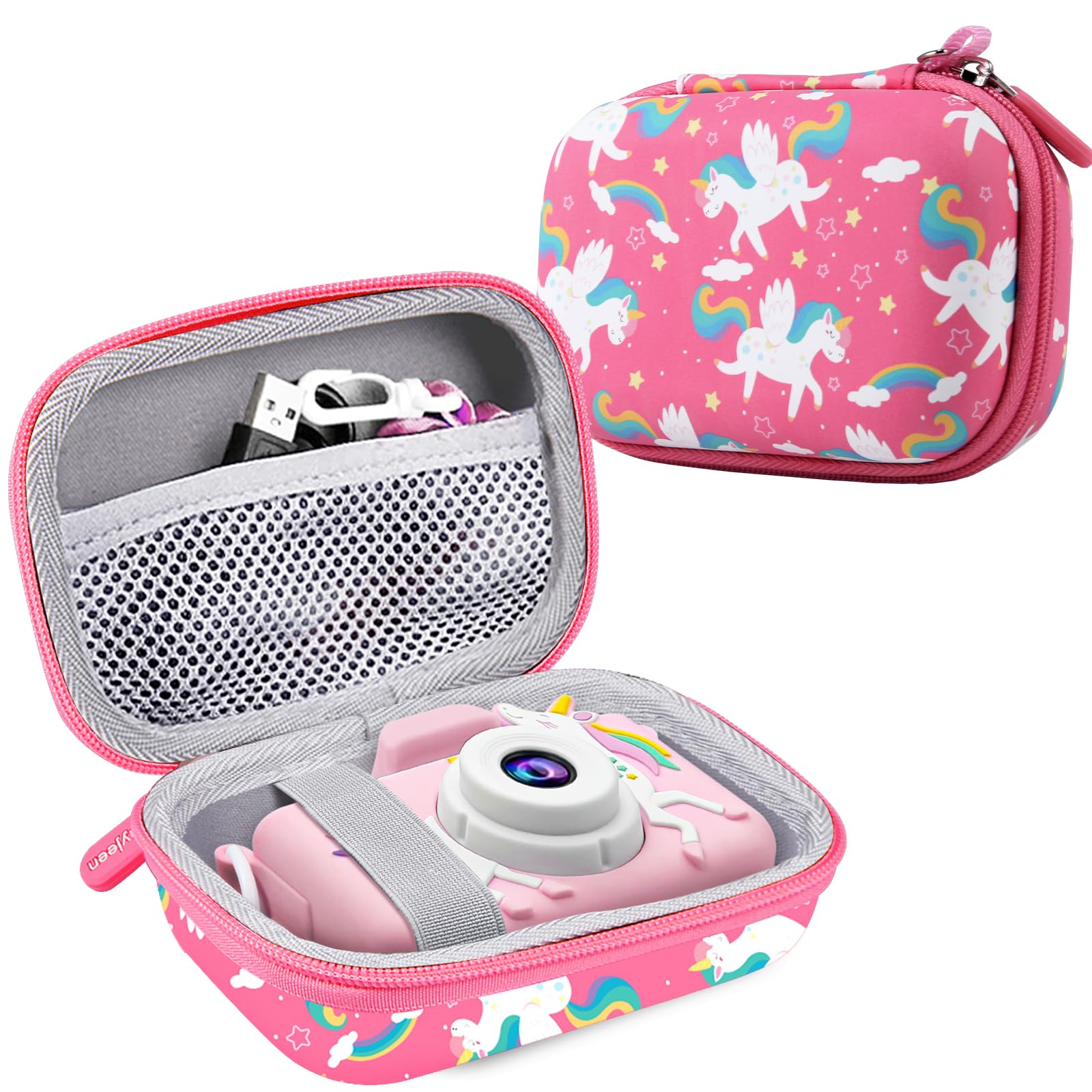 Photo 1 of Leayjeen Kids Camera Case Compatible with Goopow/Mgaolo/CIMELR/Seckton/OZMI/Dylanto Kids Camera Toys and Children Digital Video Camera,Best Christmas and Birthday Gifts-Pink Unicorn(Case Only)