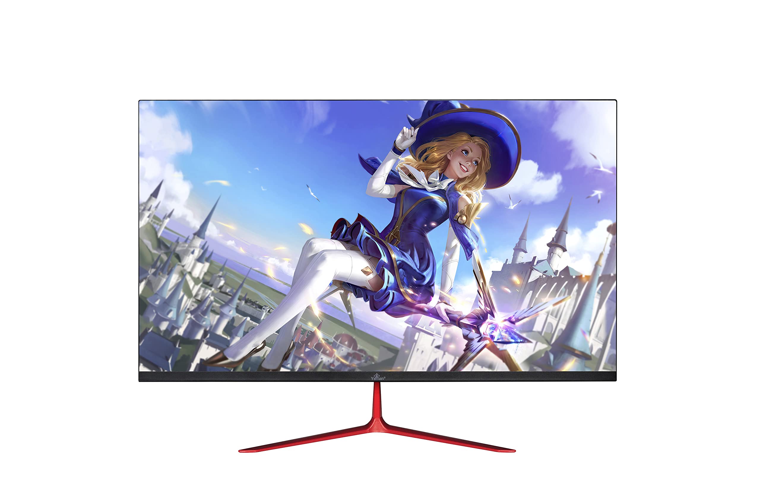 YEYIAN ODRAZ 2001 27” PC Gaming Frameless LED Monitor, 1080P HD, 165Hz, 250cd/m2, 1ms, 3000:1, 16:9, 178°, 16.7M Colors, True Low Motion Blur, G-Sync, FreeSync, DP/HDMI, Stereo Speakers, VESA, Tilt