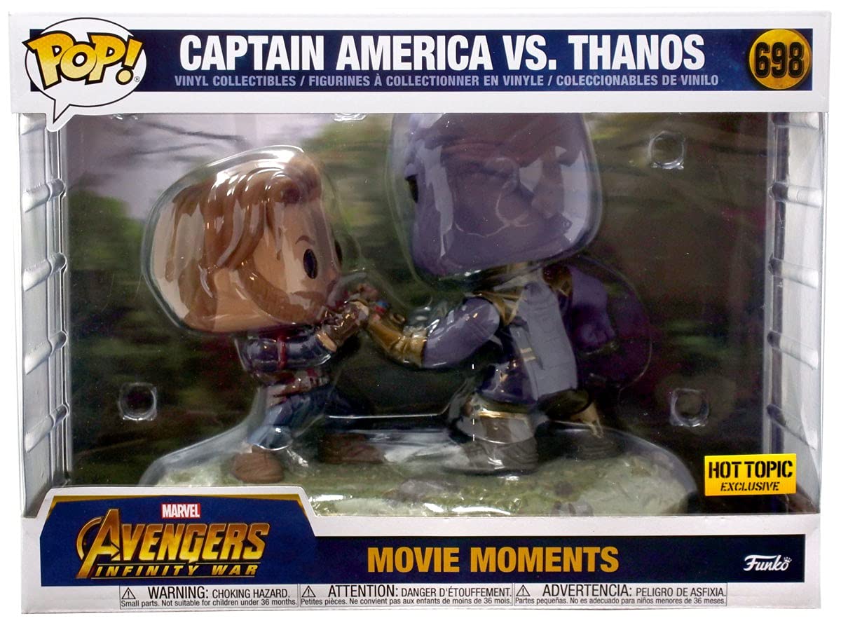 Funko POP Marvel Avengers Infinity War Captain America vs. Thanos Movie Moments Exclusive Figure Set