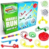 Marble Genius Marble Run Booster Set, 20 Pieces - STEM | 20-Piece Booster Set: Add speed and excitement to marble runs with booster pieces designed to enhance track builds and races.