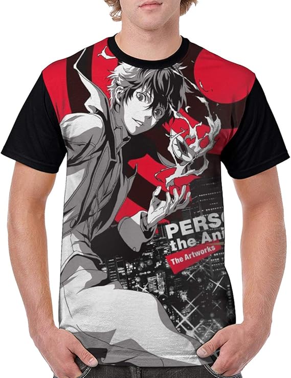 Amazon Co Jp Persona5 3 おしゃれ 夏服 丸首 半袖トップス Tシャツ 3d面白 プリントtシャツトップス男女兼用tシャツ きれいめ さわやか メンズトップス 吸水速乾 服 ファッション小物