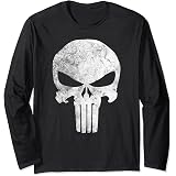 Produktbild von Netflix Punisher Skull Marvel Comics Punisher Skull Symbol Distressed Sweatshirt Punisher Kostüm