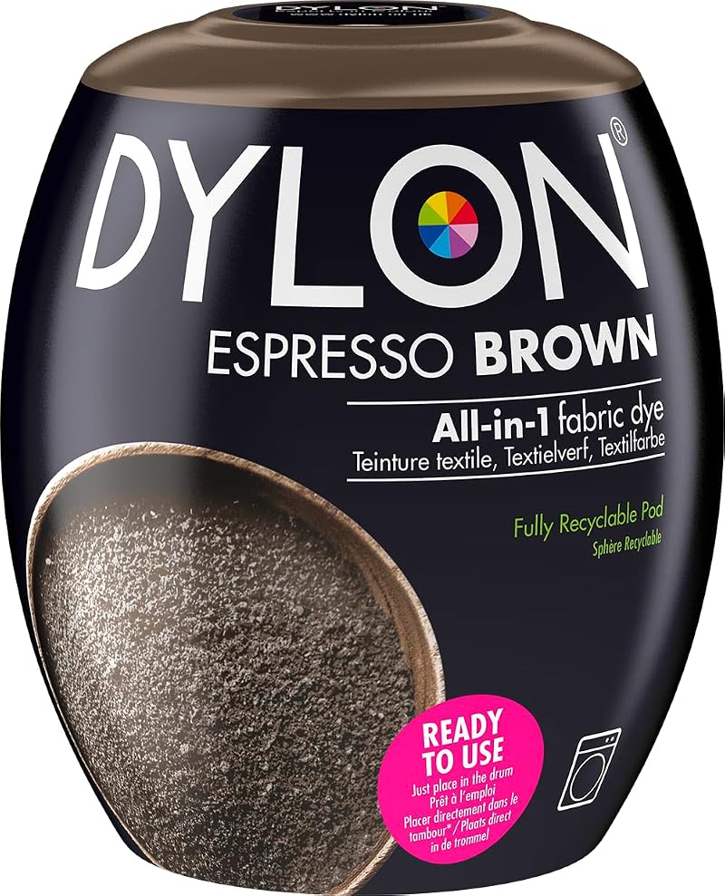 DYLON Washing Machine Fabric Dye Pod Espresso Brown 350g
