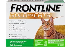 FRONTLINE® Gold for Cats Flea & Tick Treatment (Cats over 1.5 lbs.) 6 Doses