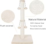 Dimaka Cat Scratching Post 74 cm Natural Sisal Beige with 4 Teasing Balls view 4