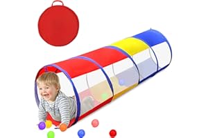 TIKTENT Kids Play Tunnel for Toddlers 1-3, 6 Foot Baby with 2 Mesh Sides Pop Up Crawling Toys 1 3 4 Year Old Girl Boy Birthday Gift, Indoor Outdoor Toddler Children or Dog