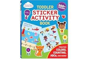PARRAGON Toddler Sticker Activity Book with 500+ Stickers - Practice Colors, Counting, ABC’s and More (Start Little Learn Big Series)