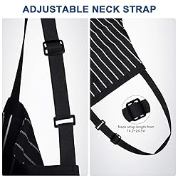 Syntus 2 Pack Adjustable Bib Apron with 3 Pockets