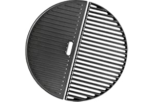 Cmanzhi C6N992 (2-Pack) 18-in Cast Iron Cooking Grate for Kamado Joe KJ-23RHC Classic II, Kamado Joe KJ23NRHCI Classic III,Large Big Green Egg, Vision Grill VGKSS-CC2, B-11N1A1-Y2A