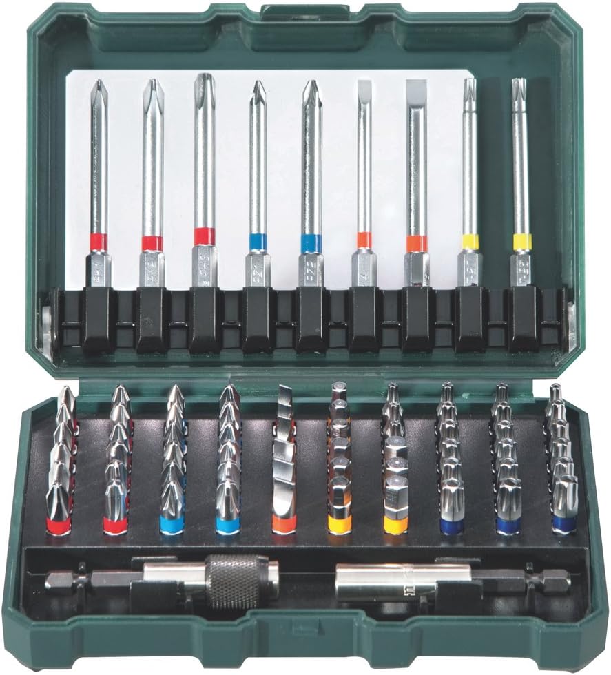 Metabo 626704000 Assorted Screwdriver Bit Set x 71 Pcs, Green