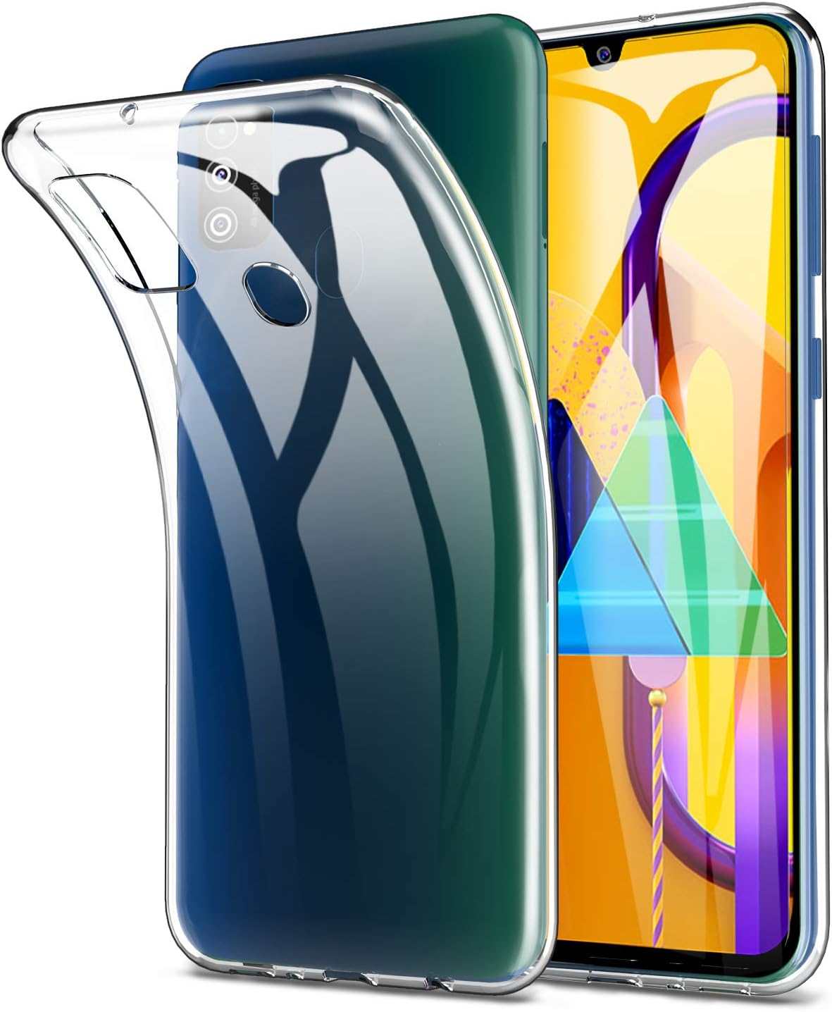 YockTec Case for Samsung Galaxy M30S, Ultra-thin Soft TPU Gel Cover Transparent Case [Scratch Resistant] [Shock Absorption] for Samsung Galaxy M30S Smartphone