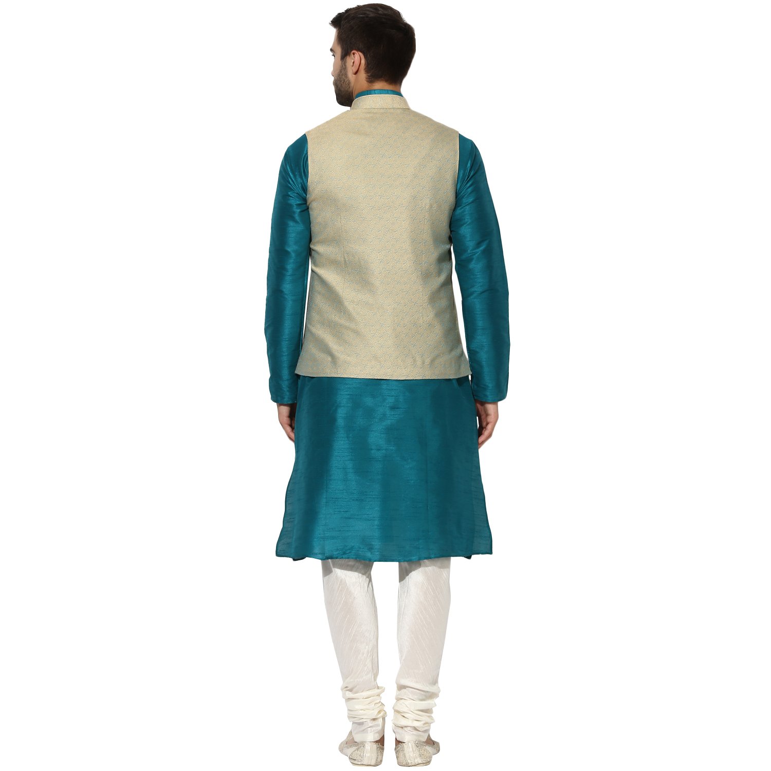 kisah benarasi cotton silkself designwaistcoat for men's