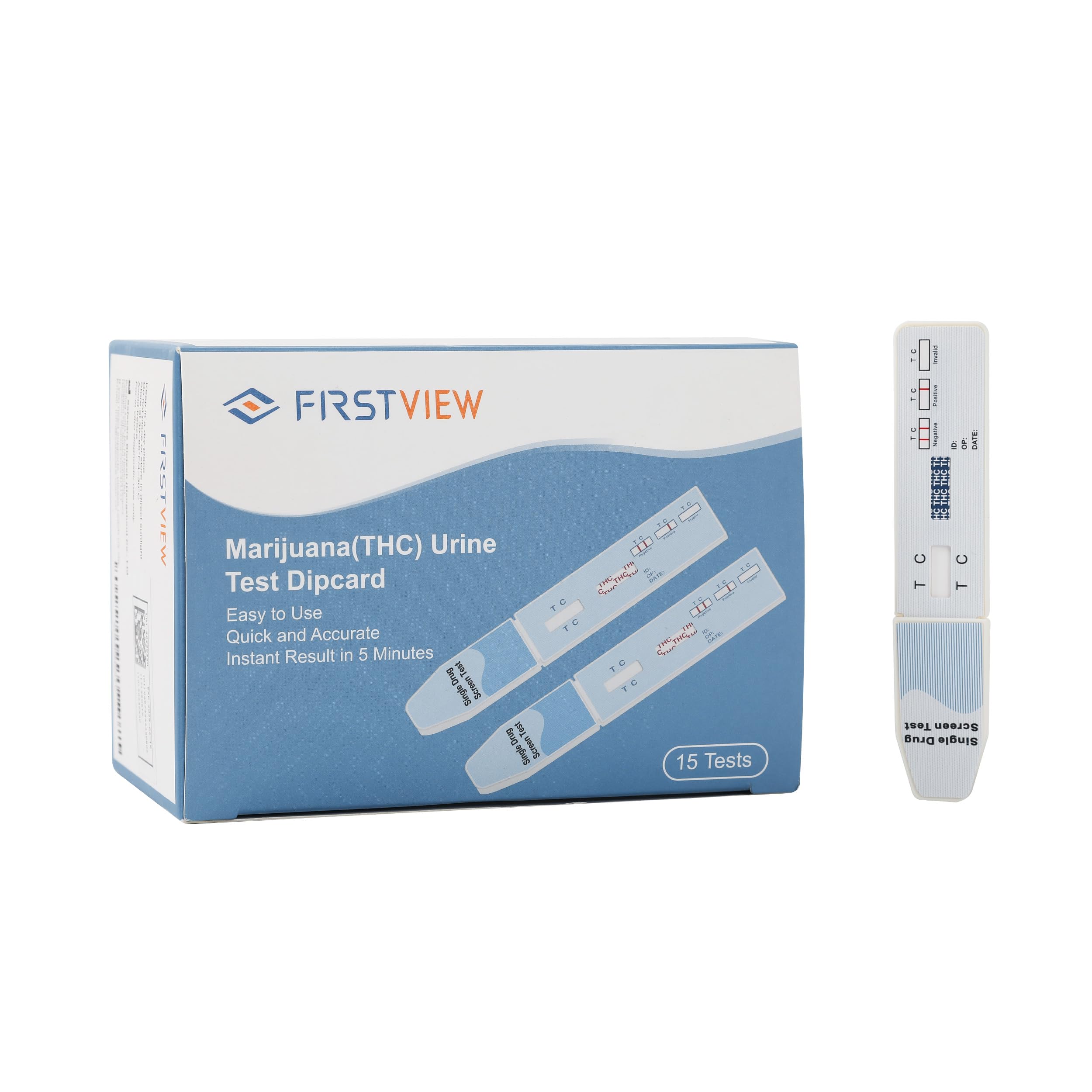 Photo 1 of 15 Pack-FIRSTVIEW Marijuana Drug Test Kit for Urine - 5-Minute Rapid THC Detection, 15 Test Strips with Easy Read Results Chart, Home & Workplace Use (Expires on 25 February 2026)