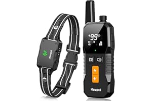 HAWPET Dog Shock Collar with Remote Control - 4000FT Dog Training Collar IPX7 Waterproof Electric Collar with 4 Training Modes, Security Lock, Rechargeable e-Collar for All Breeds, Size